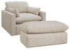 Refined Oversized Chair and Ottoman | Sand | Ancho: 0.0cm - Alto: 0.0cm - Prof: 0.0cm