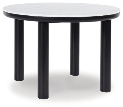 Xandrum Dining Table | Black | Ancho: 114.3cm - Alto: 76.2cm - Prof: 114.3cm