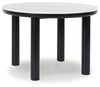 Xandrum Dining Table | Black | Ancho: 114.3cm - Alto: 76.2cm - Prof: 114.3cm
