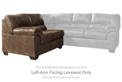 Bladen Left-Arm Facing Loveseat | Coffee | Ancho: 1422.4 - Alto: 965.2 - Prof : 965.2
