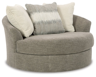 Creswell Oversized Swivel Accent Chair | Stone | Ancho: 142.2cm - Alto: 81.3cm - Prof: 142.2cm