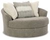 Creswell Oversized Swivel Accent Chair | Stone | Ancho: 142.2cm - Alto: 81.3cm - Prof: 142.2cm