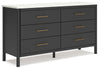 Cadmori Dresser | Black/White | Ancho: 161.4cm - Alto: 88.9cm - Prof: 50.2cm