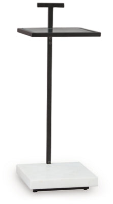 Mannill Accent Table | Black/White | Ancho: 26.4cm - Alto: 67.9cm - Prof: 26.4cm