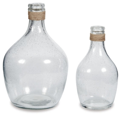 Marcin Vase (Set of 2) | Clear | Ancho: 17.8cm - Alto: 38.1cm - Prof: 17.8cm