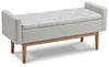 Briarson Storage Bench | Beige/Brown | Ancho: 127.0cm - Alto: 55.2cm - Prof: 45.1cm