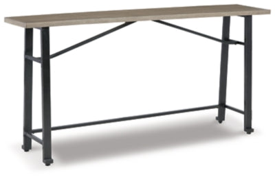 Lesterton Long Counter Table | Light Brown/Black | Ancho: 182.9cm - Alto: 90.2cm - Prof: 40.6cm