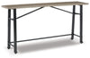Lesterton Long Counter Table | Light Brown/Black | Ancho: 182.9cm - Alto: 90.2cm - Prof: 40.6cm