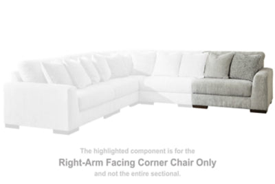 Regent Park Right-Arm Facing Corner Chair | Pewter | Ancho: 121.9cm - Alto: 99.1cm - Prof: 109.2cm