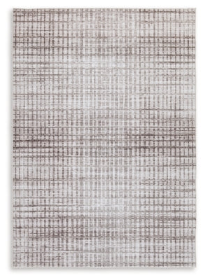 Moorhill 5' x 7' Washable Rug | Cream/Taupe | Ancho: 152.4cm - Alto: 0.3cm - Prof: 213.4cm