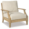 Clare View Lounge Chair with Cushion | Beige | Ancho: 76.2cm - Alto: 81.3cm - Prof: 88.9cm