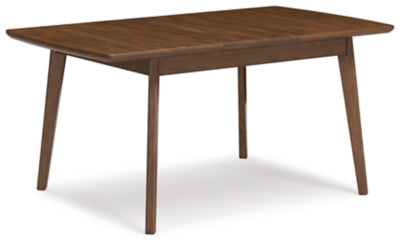 Lyncott Dining Extension Table | Brown | Ancho: 91.4cm - Alto: 75.6cm - Prof: 162.6cm