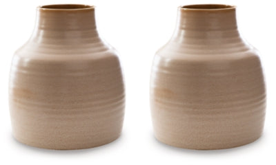 Millcott Vase (Set of 2) | Tan | Ancho: 25.0cm - Alto: 29.0cm - Prof: 25.0cm