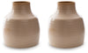 Millcott Vase (Set of 2) | Tan | Ancho: 25.0cm - Alto: 29.0cm - Prof: 25.0cm