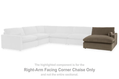 Sophie Right-Arm Facing Corner Chaise | Cocoa | Ancho: 116.8cm - Alto: 91.4cm - Prof: 170.2cm