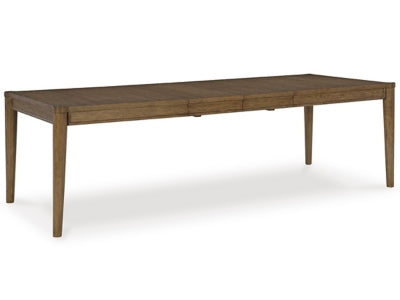 Roanhowe Dining Extension Table | Brown | Ancho: 97.8cm - Alto: 76.5cm - Prof: 248.9cm