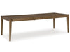 Roanhowe Dining Extension Table | Brown | Ancho: 97.8cm - Alto: 76.5cm - Prof: 248.9cm