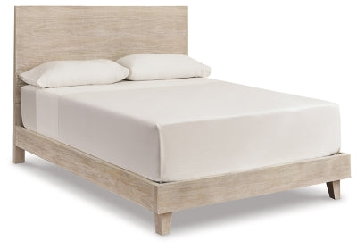 Michelia Queen Panel Bed | Bisque | Ancho: 1631.95 - Alto: 1219.2 - Prof : 2120.9