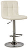 Bellatier Adjustable Height Bar Stool | Bone | Ancho: 41.3cm - Alto: 114.3cm - Prof: 45.7cm