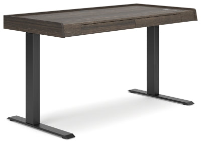 Zendex 55" Adjustable Height Desk | Dark Brown | Ancho: 138.8cm - Alto: 65.4cm - Prof: 66.0cm
