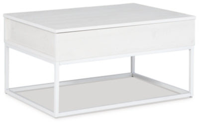 Deznee Lift-Top Coffee Table | White | Ancho: 91.4cm - Alto: 48.9cm - Prof: 66.7cm