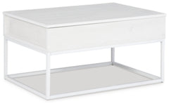 Deznee Lift-Top Coffee Table | White | Ancho: 91.4cm - Alto: 48.9cm - Prof: 66.7cm