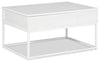 Deznee Lift-Top Coffee Table | White | Ancho: 91.4cm - Alto: 48.9cm - Prof: 66.7cm