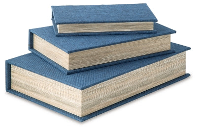 Jolina Box Set (set of 3) | Blue | Ancho: 33.0cm - Alto: 7.0cm - Prof: 22.5cm