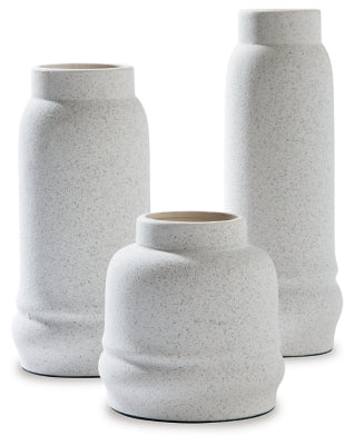 Jayden Vase (Set of 3) | White | Ancho: 10.8cm - Alto: 33.0cm - Prof: 10.8cm