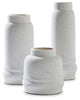 Jayden Vase (Set of 3) | White | Ancho: 10.8cm - Alto: 33.0cm - Prof: 10.8cm