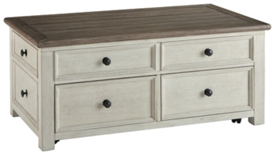 Bolanburg Coffee Table with Lift Top | Two-tone | Ancho: 116.8cm - Alto: 49.2cm - Prof: 66.0cm