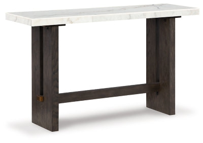 Burkhaus Sofa Table | White/Dark Brown | Ancho: 132.1cm - Alto: 76.2cm - Prof: 41.0cm
