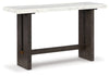 Burkhaus Sofa Table | White/Dark Brown | Ancho: 132.1cm - Alto: 76.2cm - Prof: 41.0cm
