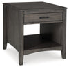 Montillan End Table | Grayish Brown | Ancho: 61.0cm - Alto: 66.0cm - Prof: 68.6cm