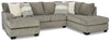 Creswell 2-Piece Sectional with Chaise | Stone | Ancho: 317.5cm - Alto: 99.1cm - Prof: 221.0cm