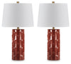 Jacemour Table Lamp (Set of 2) | Burnt Umber | Ancho: 35.6cm - Alto: 65.1cm - Prof: 35.6cm