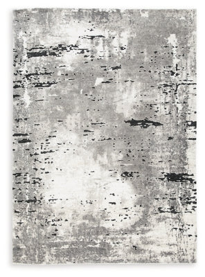 Aworley 7'8" x 10' Rug | Gray/White | Ancho: 232.4cm - Alto: 1.9cm - Prof: 304.8cm