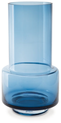 Bealen Vase | Dark Blue | Ancho: 17.8cm - Alto: 34.3cm - Prof: 17.8cm