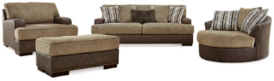 Alesbury Sofa, Oversized Chair, Swivel Chair and Ottoman | Chocolate | Ancho: 0.0cm - Alto: 0.0cm - Prof: 0.0cm