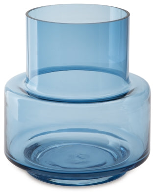 Bealen Vase | Dark Blue | Ancho: 20.3cm - Alto: 24.8cm - Prof: 20.3cm