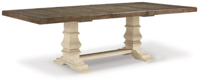 Bolanburg Extension Dining Table | Antique White | Ancho: 121.9cm - Alto: 76.2cm - Prof: 262.3cm