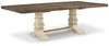 Bolanburg Extension Dining Table | Antique White | Ancho: 121.9cm - Alto: 76.2cm - Prof: 262.3cm