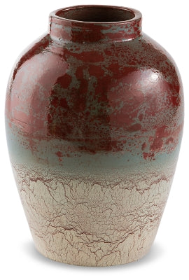 Turkingsly Vase | Spice/Teal/Antique White | Ancho: 228.6 - Alto: 301.63 - Prof : 228.6