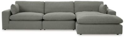 Elyza 3-Piece Sectional with Chaise | Smoke | Ancho: 365.8cm - Alto: 91.4cm - Prof: 172.7cm