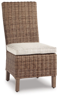 Beachcroft Outdoor Side Chair with Cushion (Set of 2) | Beige | Ancho: 52.7cm - Alto: 102.2cm - Prof: 65.1cm