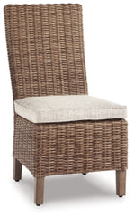Beachcroft Outdoor Side Chair with Cushion (Set of 2) | Beige | Ancho: 52.7cm - Alto: 102.2cm - Prof: 65.1cm