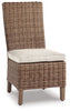 Beachcroft Outdoor Side Chair with Cushion (Set of 2) | Beige | Ancho: 52.7cm - Alto: 102.2cm - Prof: 65.1cm