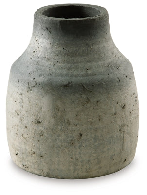 Moorestone Vase | Gray/Black | Ancho: 22.5cm - Alto: 27.0cm - Prof: 22.5cm