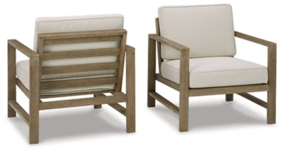 Fynnegan Lounge Chair with Cushion (Set of 2) | Light Brown | Ancho: 727.2 - Alto: 844.55 - Prof : 755.65