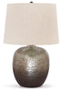 Magalie Table Lamp | Antique Silver Finish | Ancho: 38.1cm - Alto: 58.8cm - Prof: 38.1cm